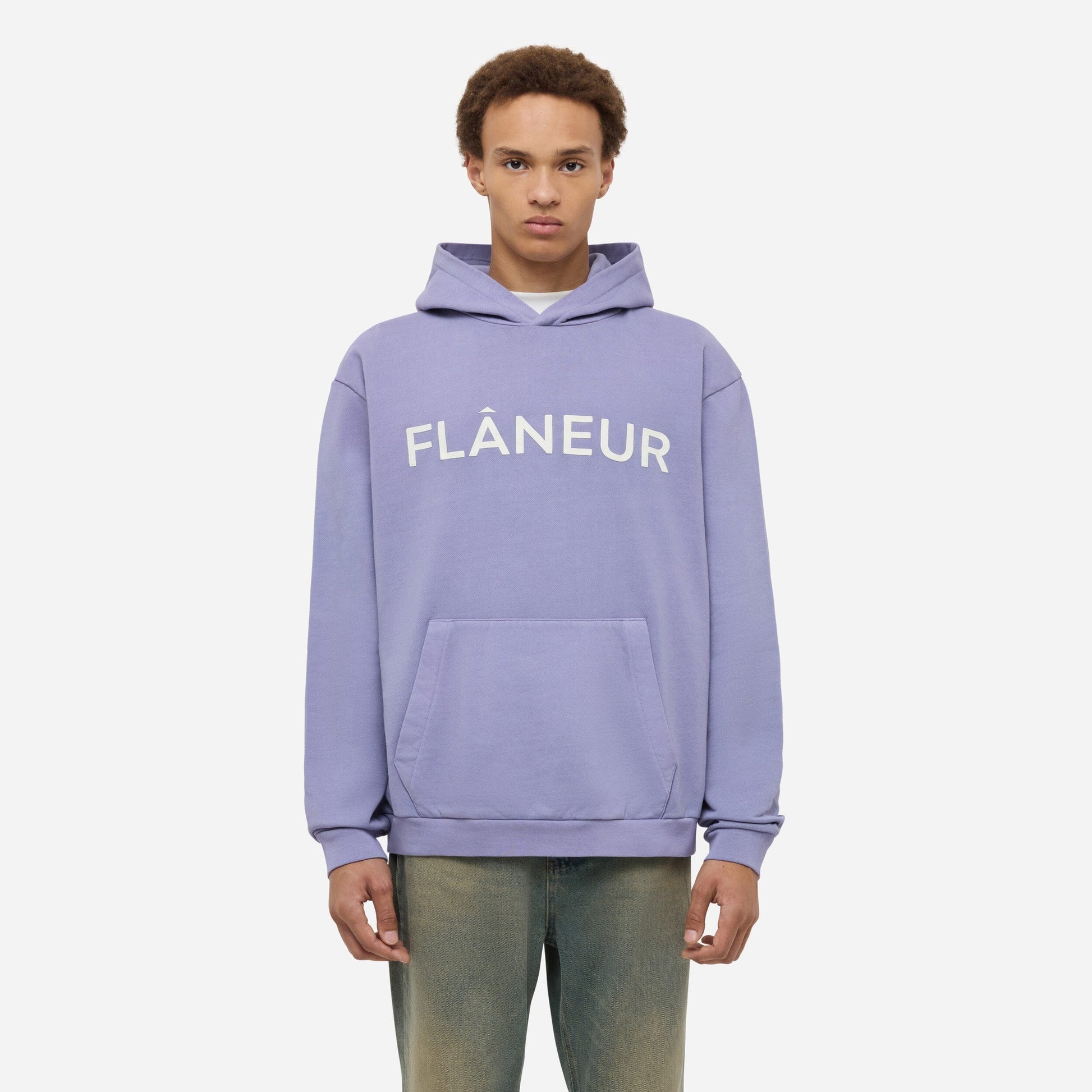 Printed Logo Hoodie | Purple