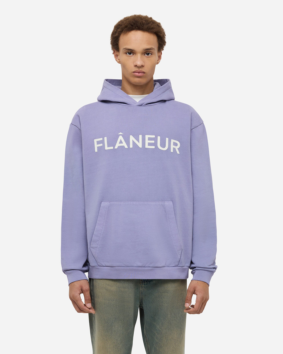 Printed Logo Hoodie | Purple