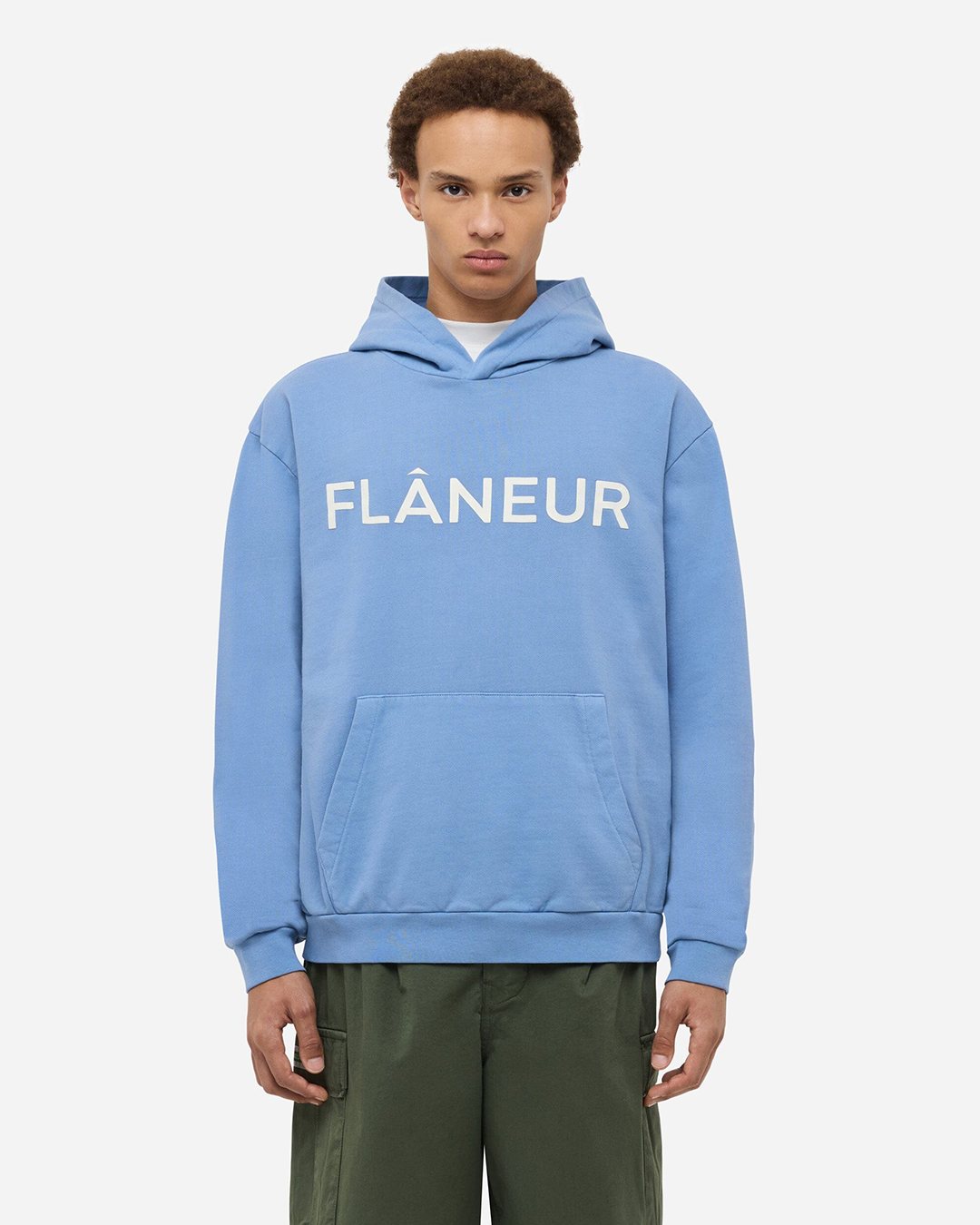 Printed Logo Hoodie | Blue