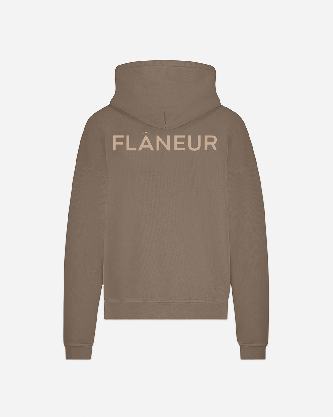 Double Logo Washed Hoodie (500GSM) | Brown