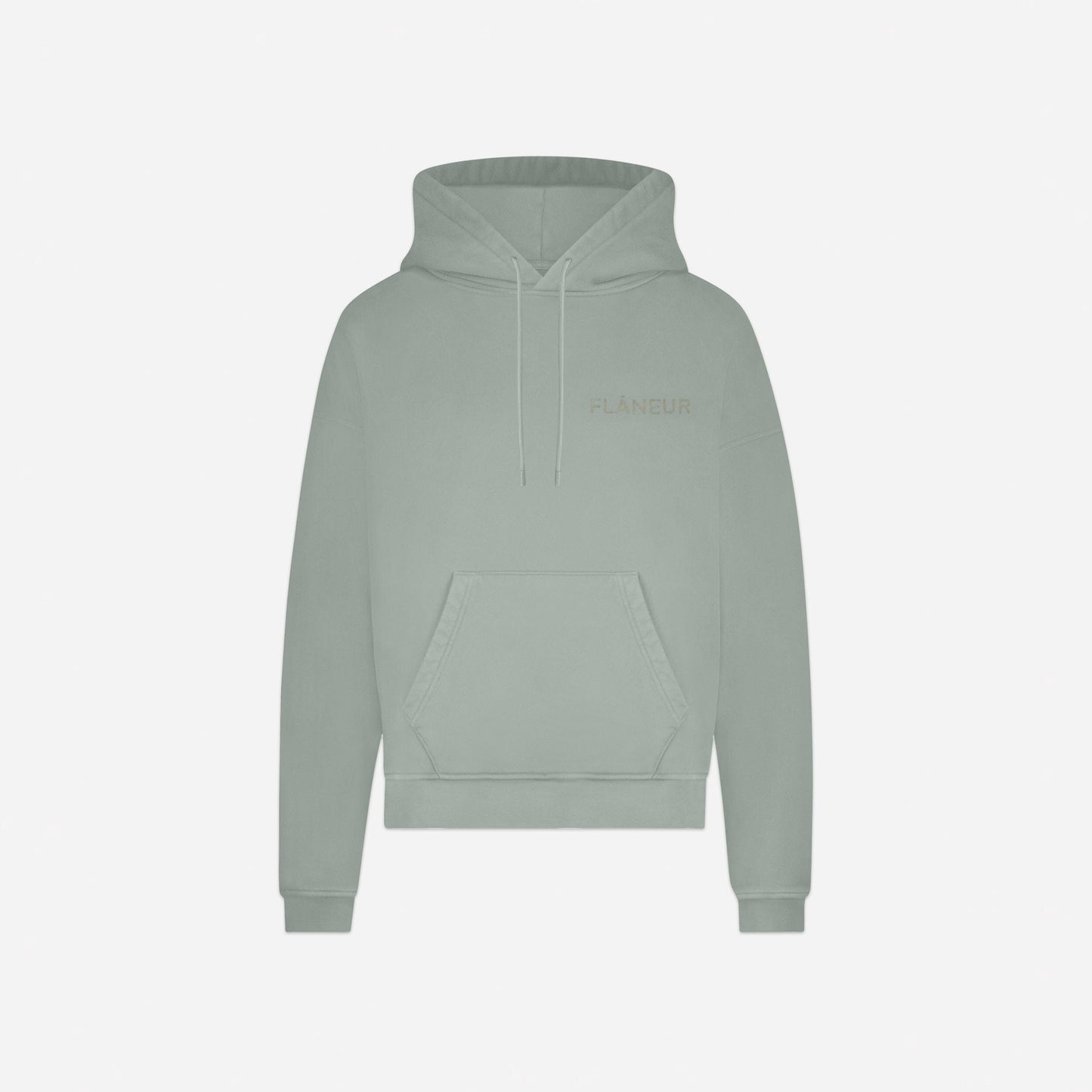 Double Logo Washed Hoodie (500GSM) | Sage