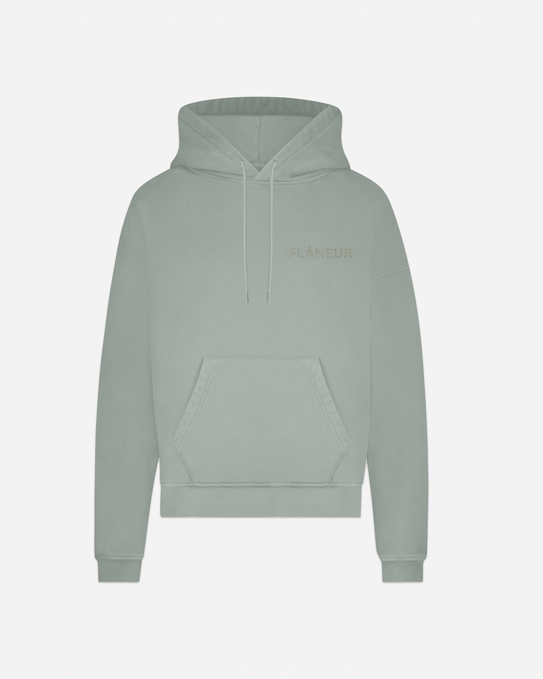Double Logo Washed Hoodie (500GSM) | Sage
