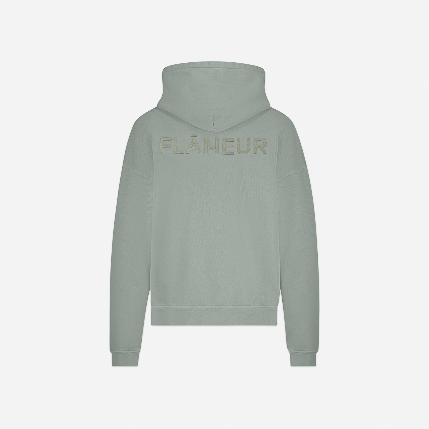 Double Logo Washed Hoodie (500GSM) | Sage