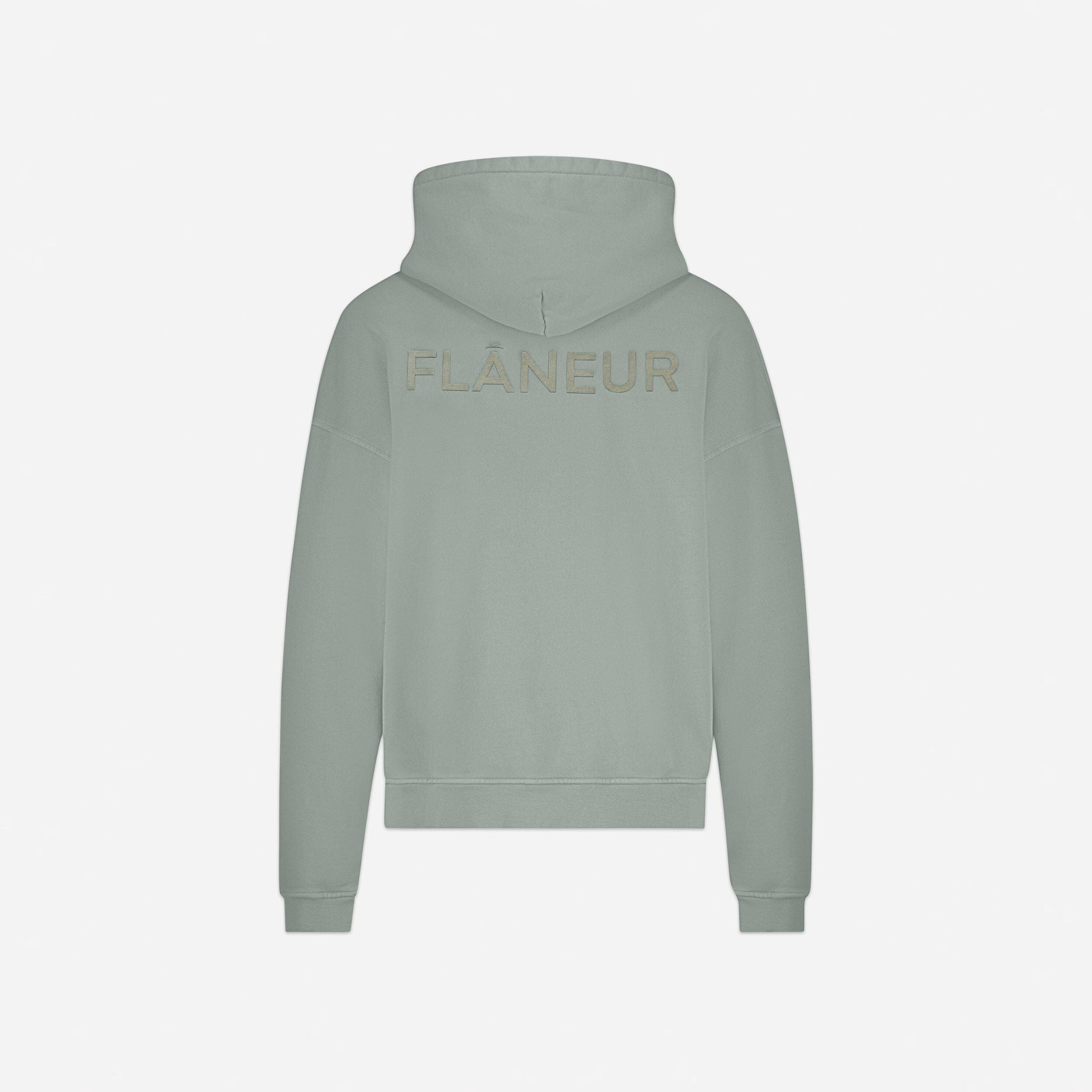 Double Logo Washed Hoodie (500GSM) | Sage