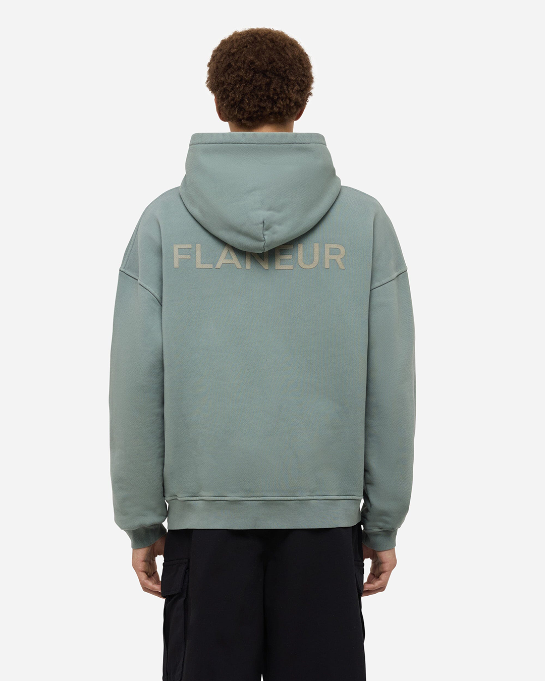 Double Logo Washed Hoodie (500GSM) | Sage