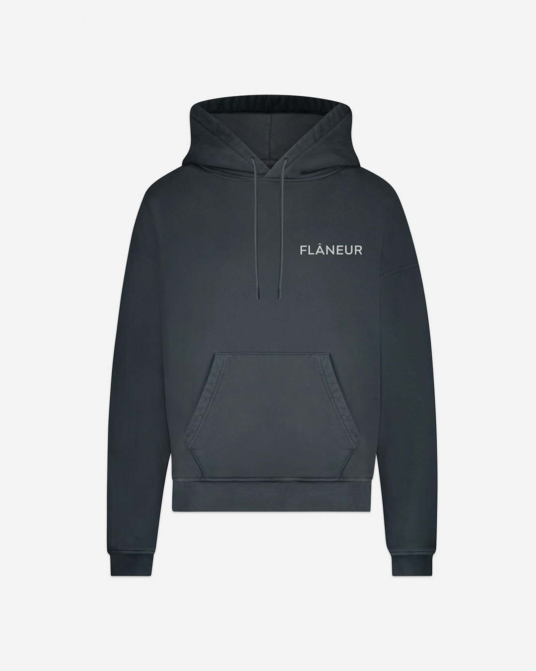 Double Logo Washed Hoodie (500GSM) | Black