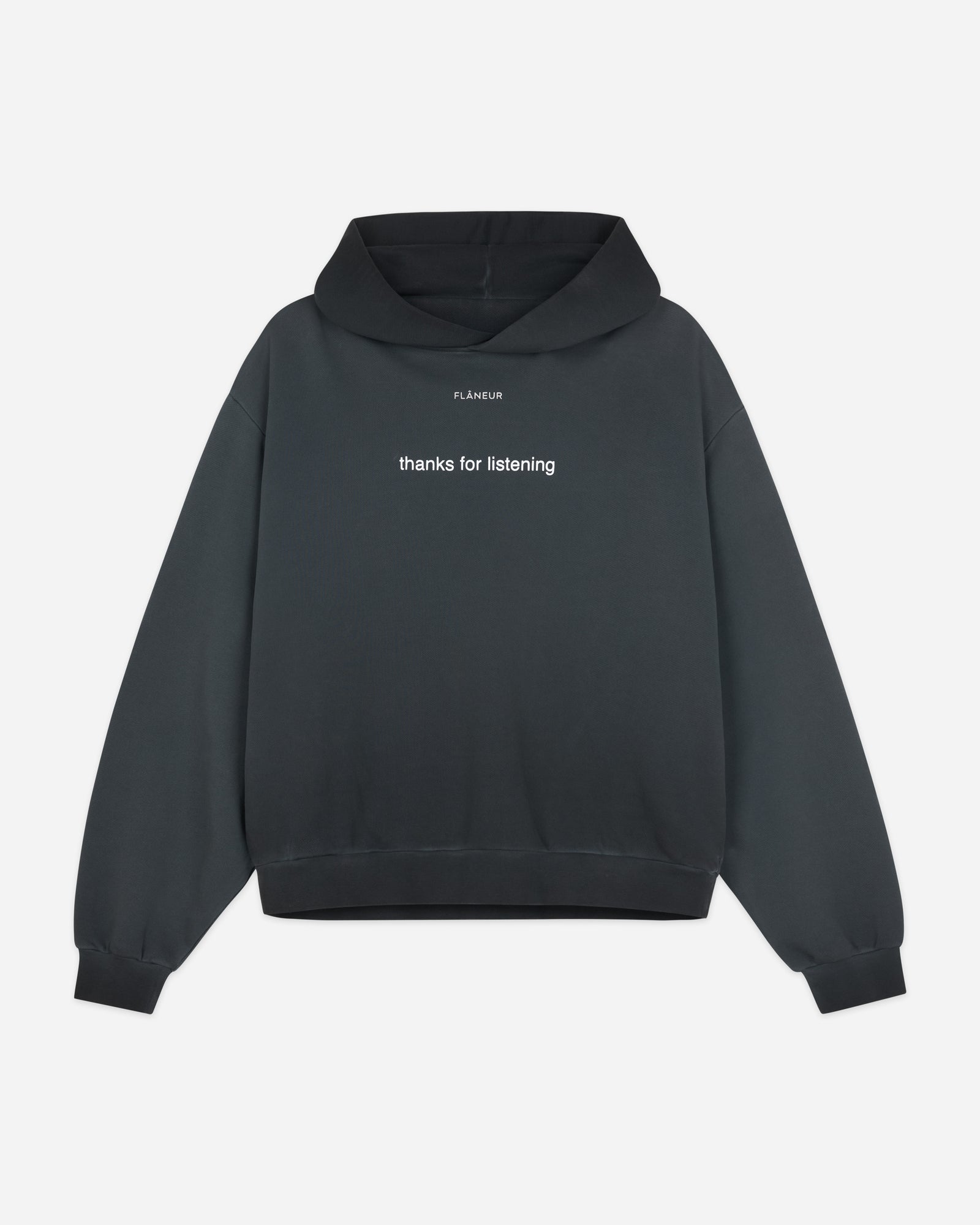 Listening Hoodie | Washed Black