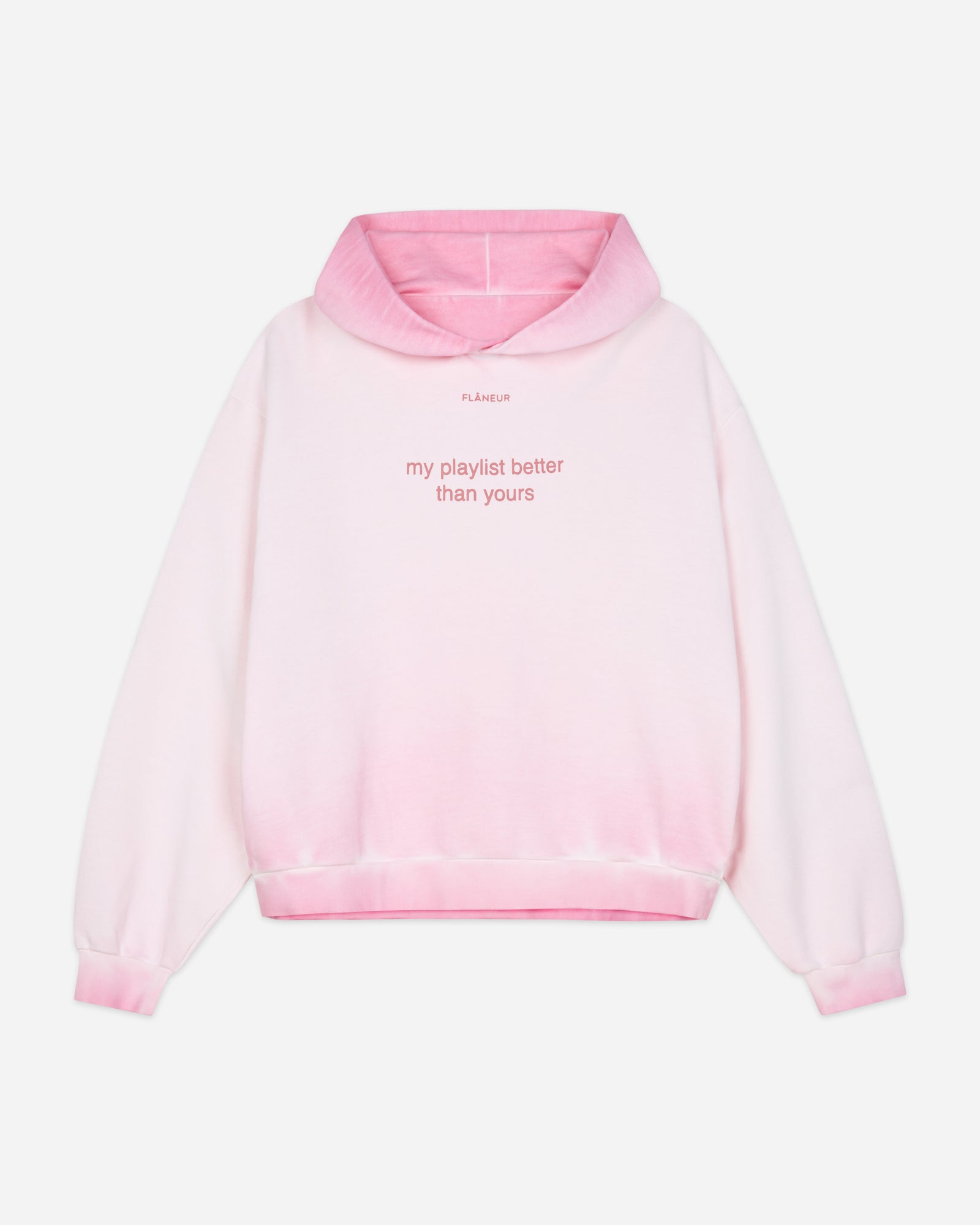 Playlist Hoodie | Gewaschen Pink