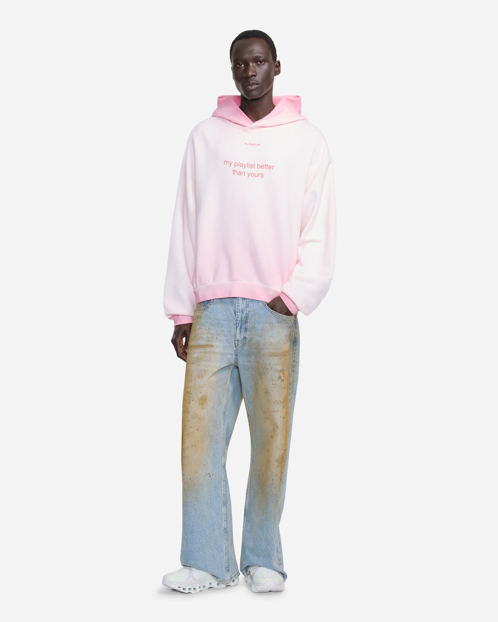 Playlist Hoodie | Gewaschen Pink