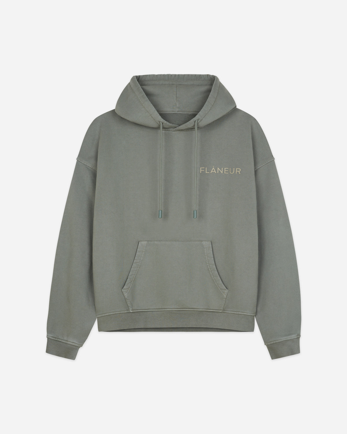 Double Logo Hoodie Washed | Sage
