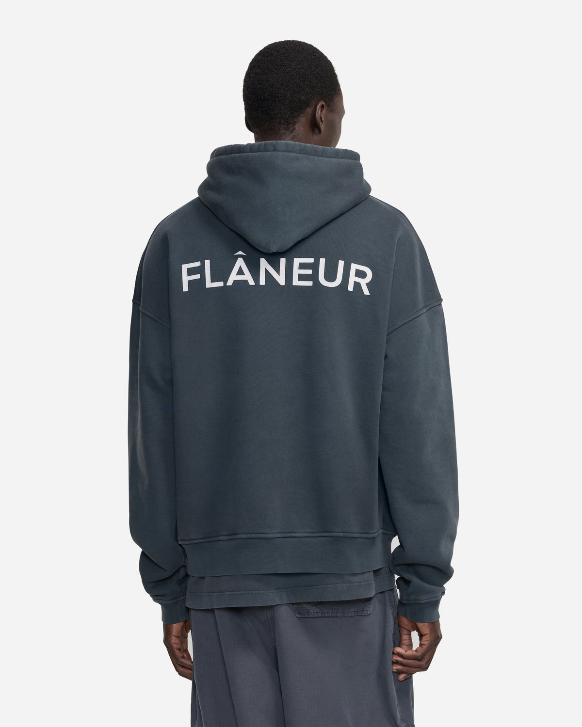 Double Logo Hoodie Washed | Black