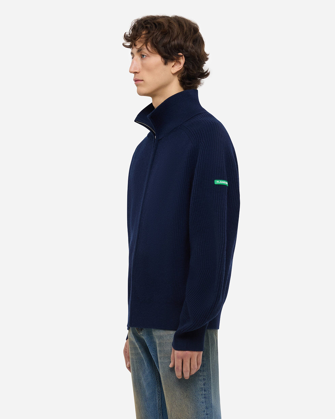 Badge Knit Cardigan | Navy