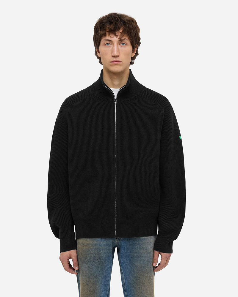 Badge Knit Cardigan | Black