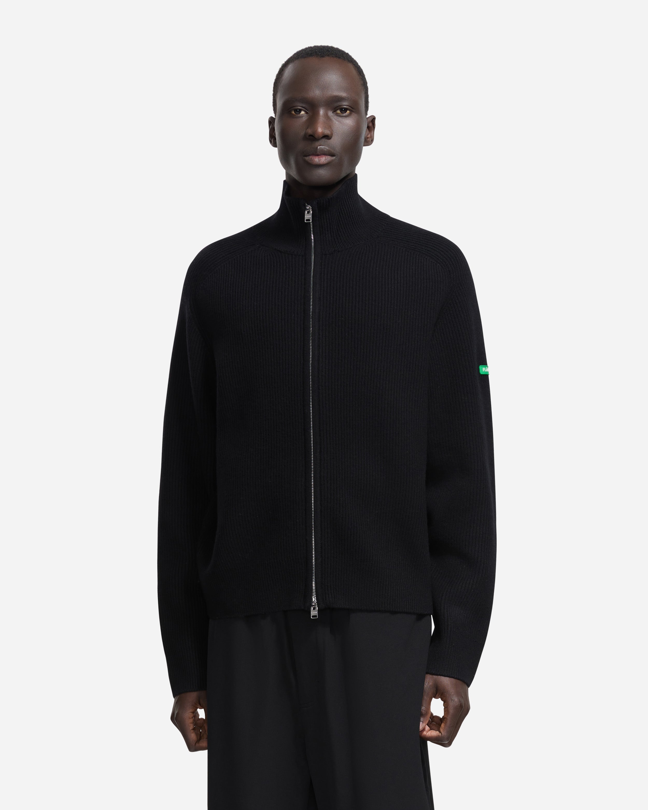 MAISON FLANEUR ニットカーディガン ブラック Badge Knit Cardigan | Black – FLÂNEUR
