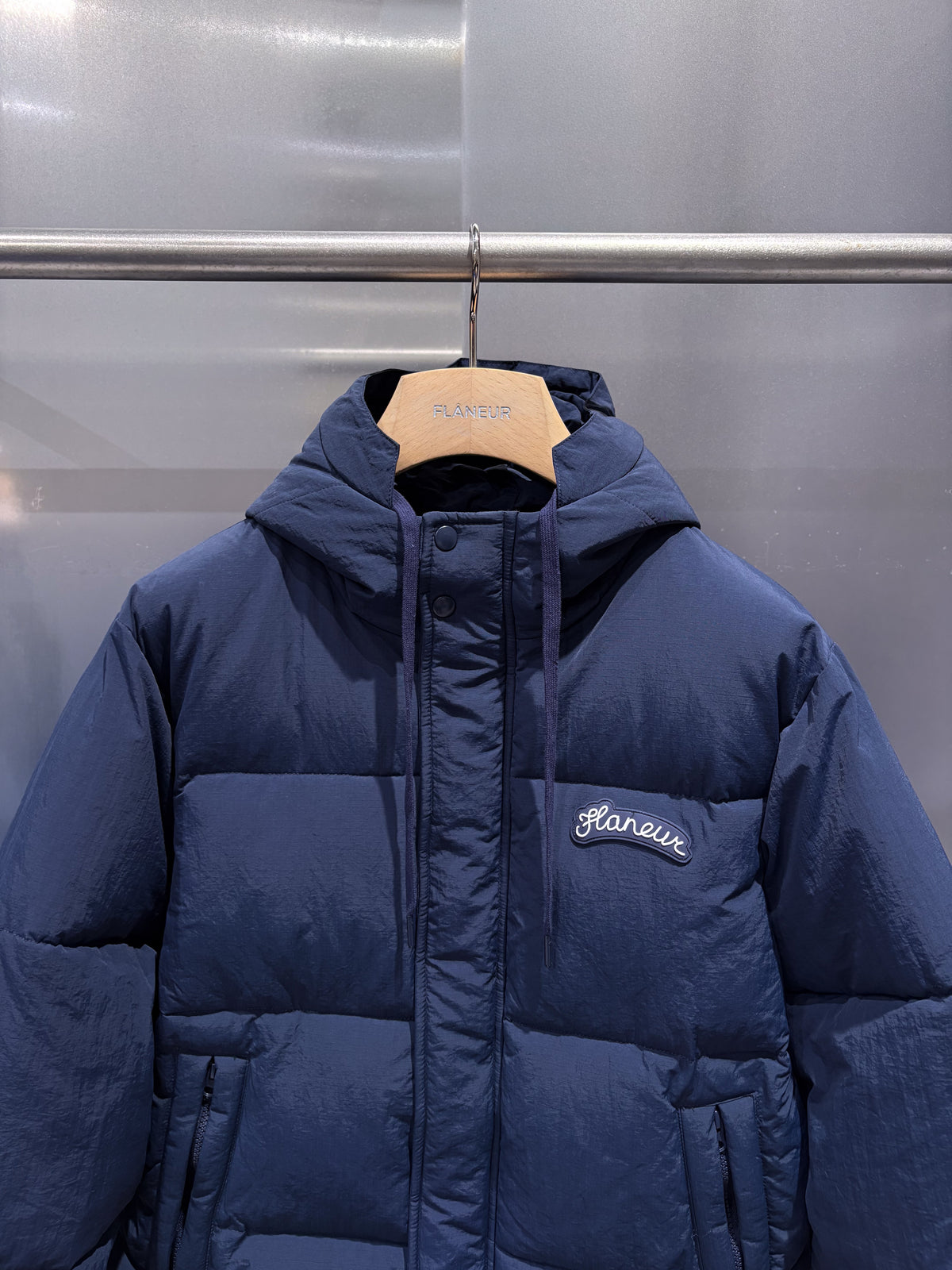 Signature Hooded Puffer Jacket | Navy