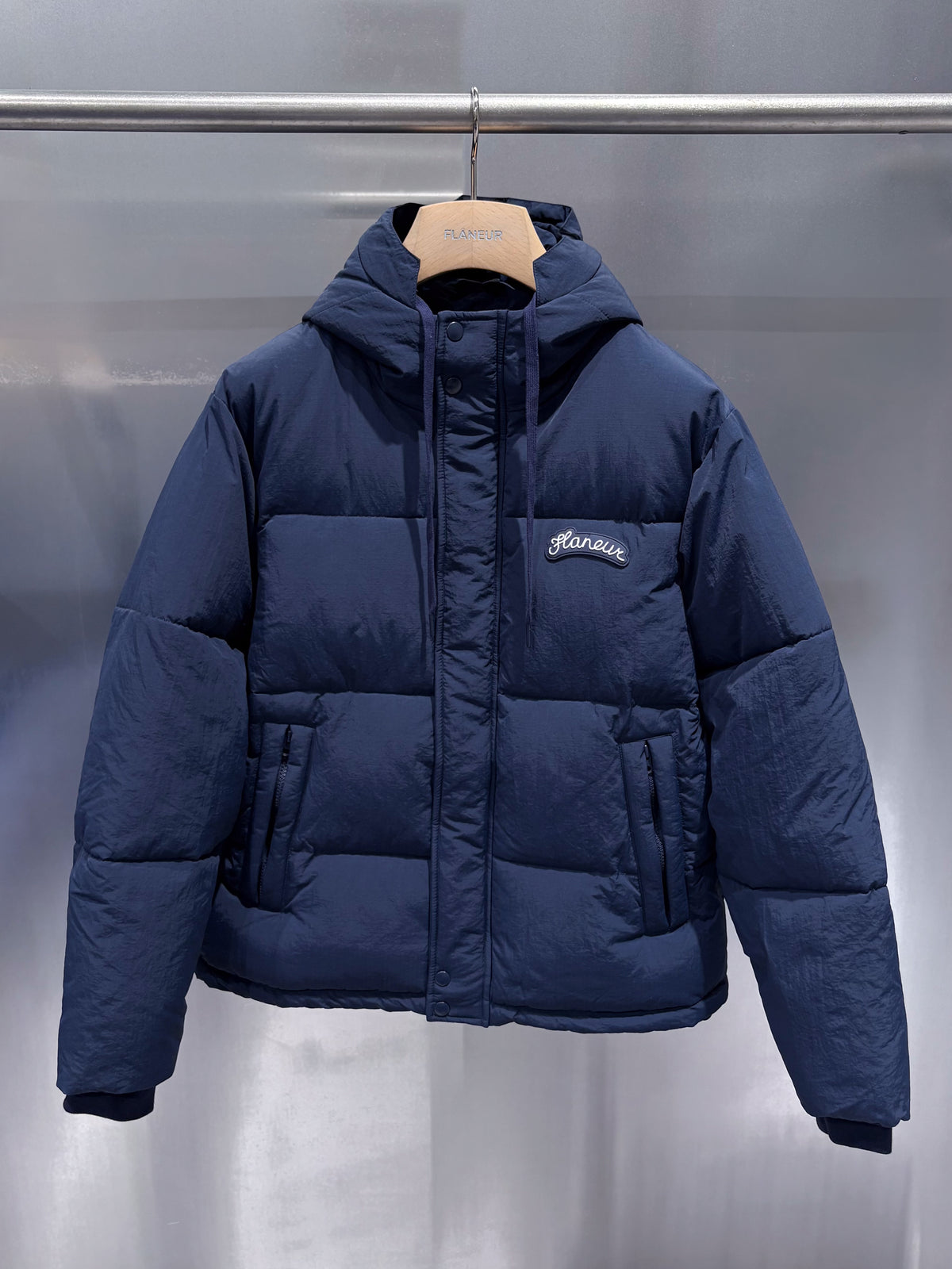 Signature Hooded Puffer Jacket | Navy