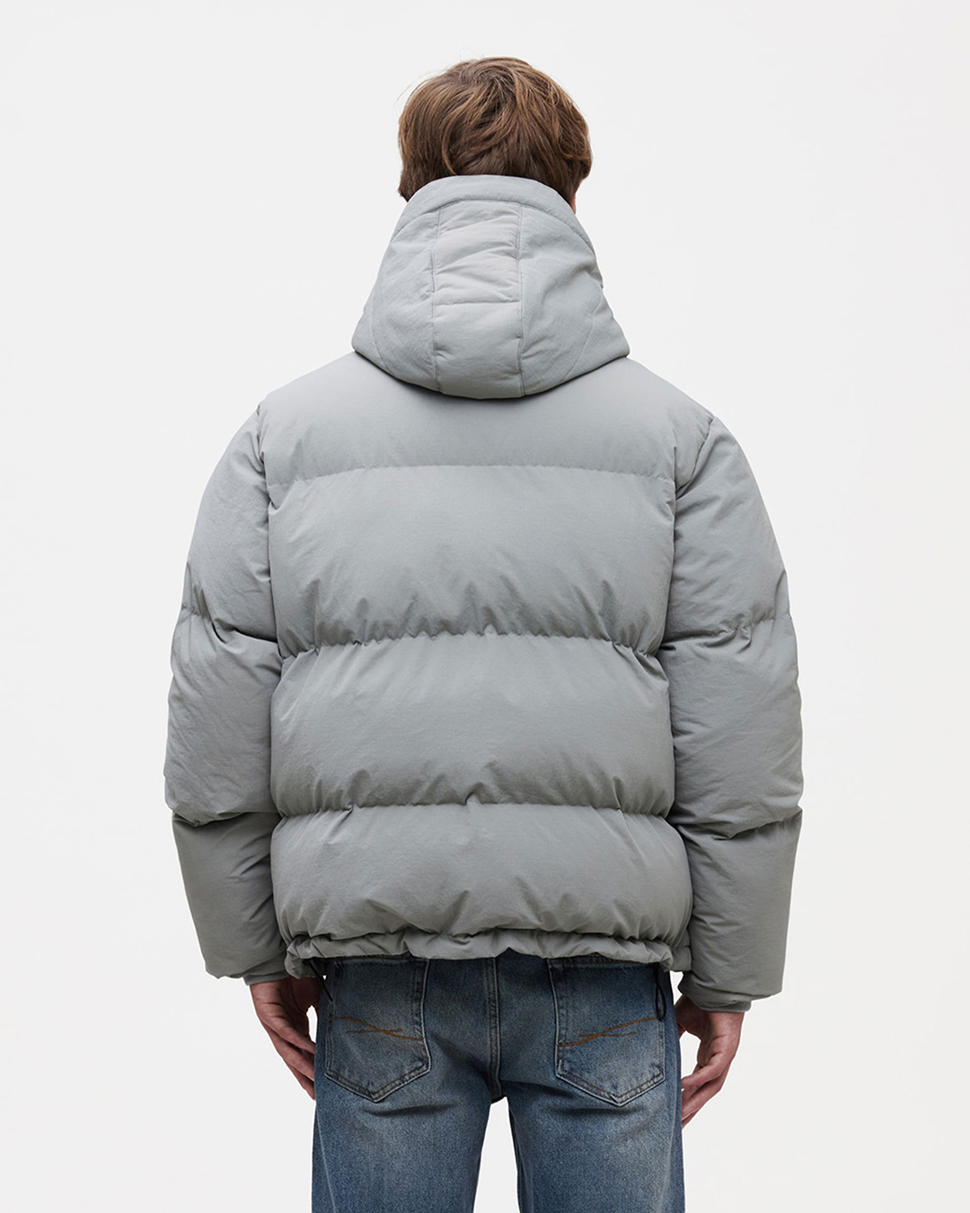 Signature Hooded Puffer Jacket | Grey
