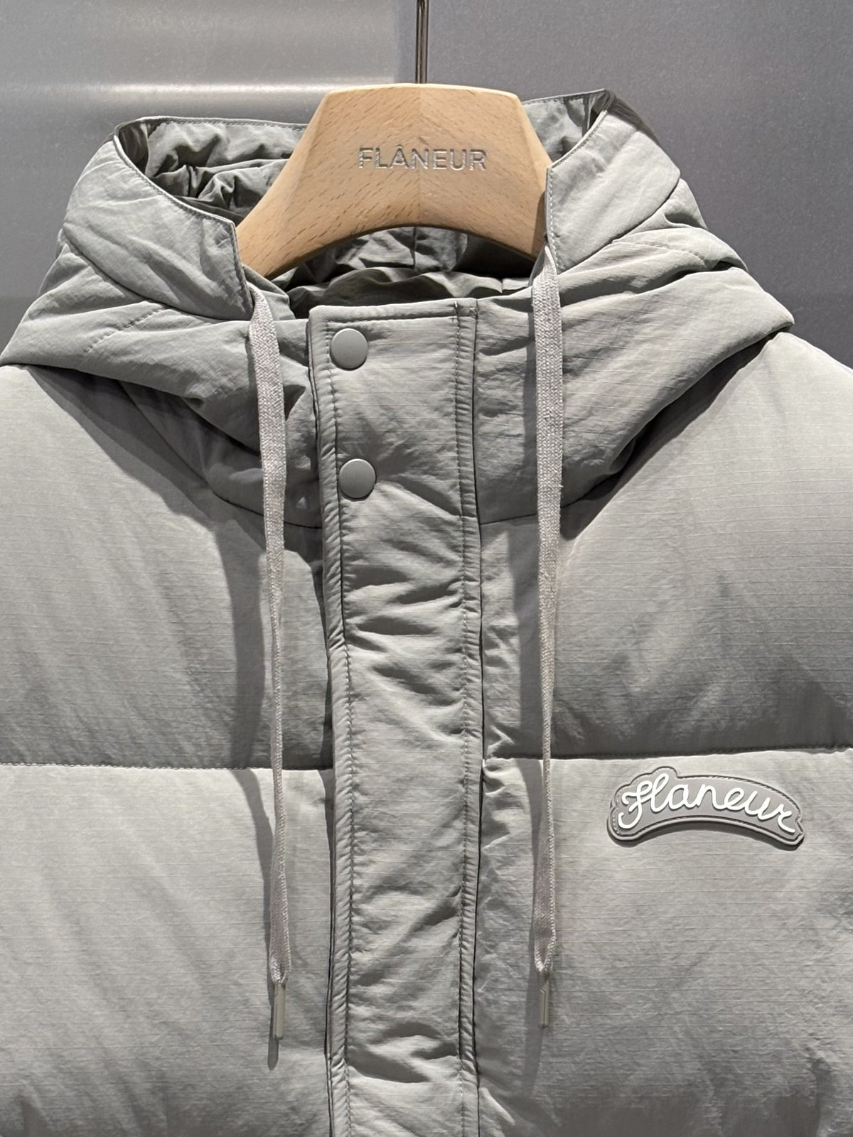Signature Hooded Puffer Jacket | Grey