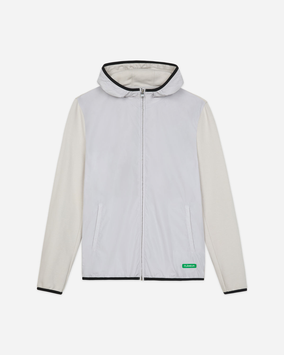 Badge Technical Zip-Up | Light Grey