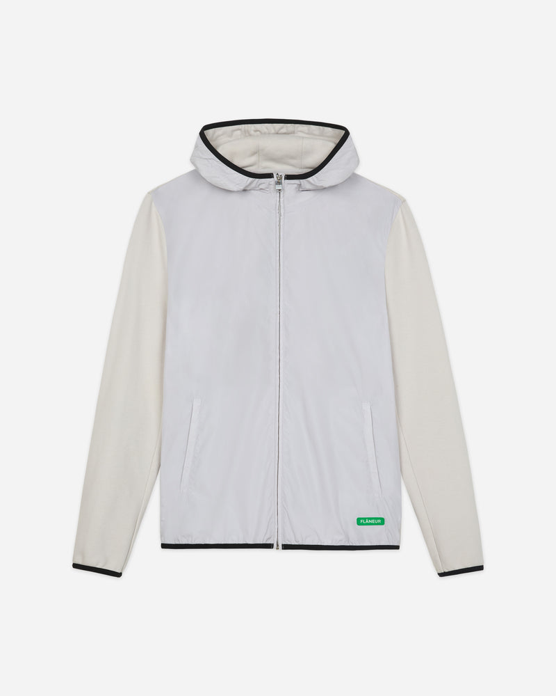 Badge Technical Zip-Up | Light Grey