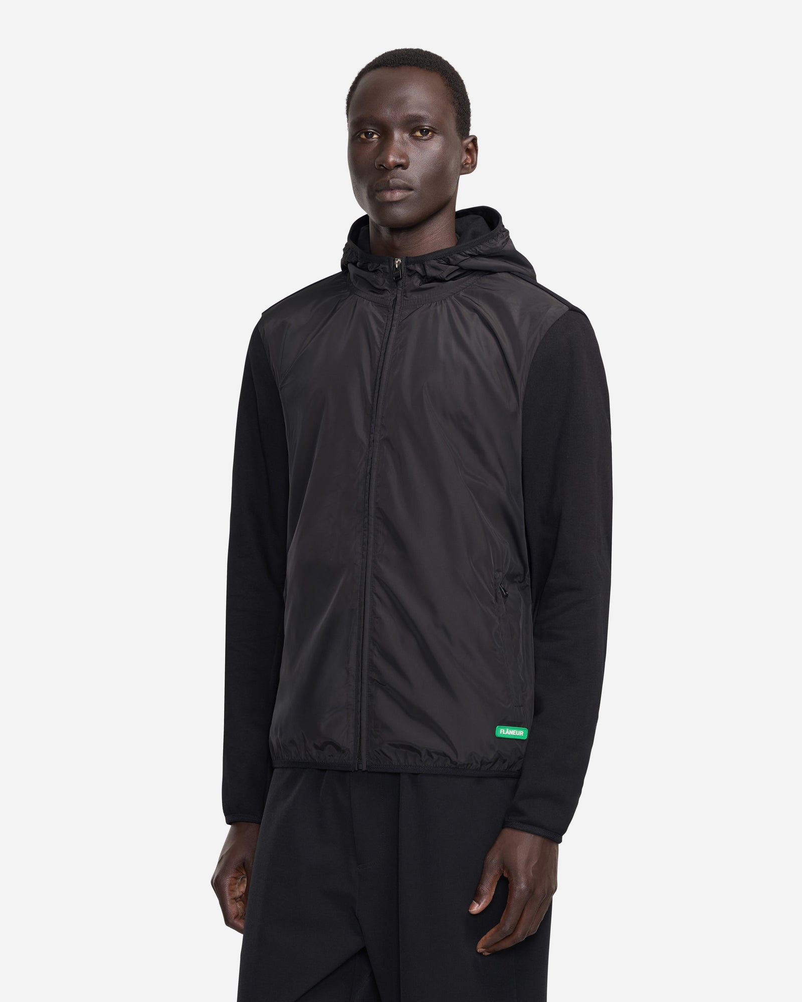 Badge Technical Zip-Up | Zwart