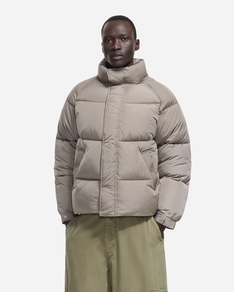 Embroidered Puffer Jacket | Sand