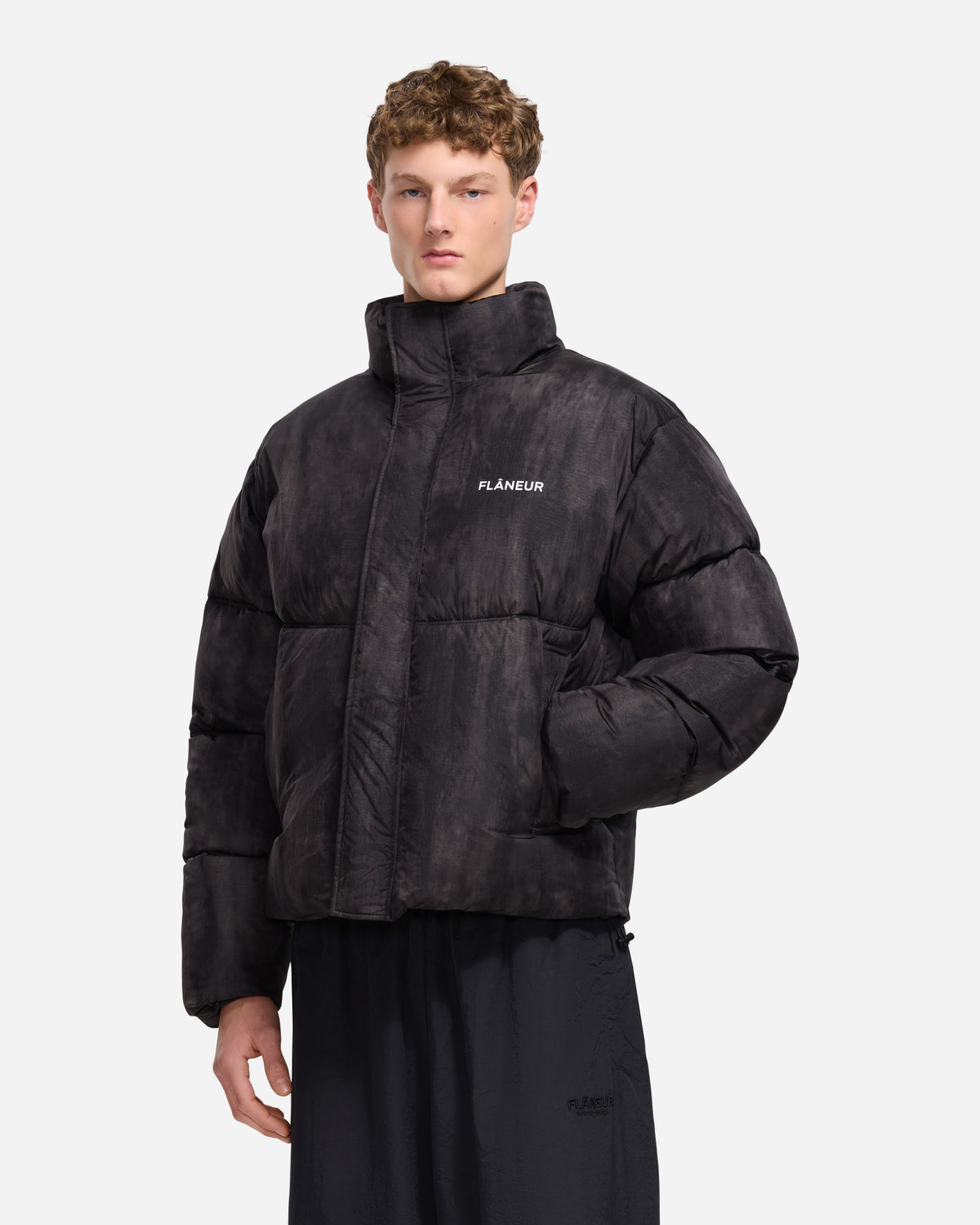Logo Puffer Jacket | Black
