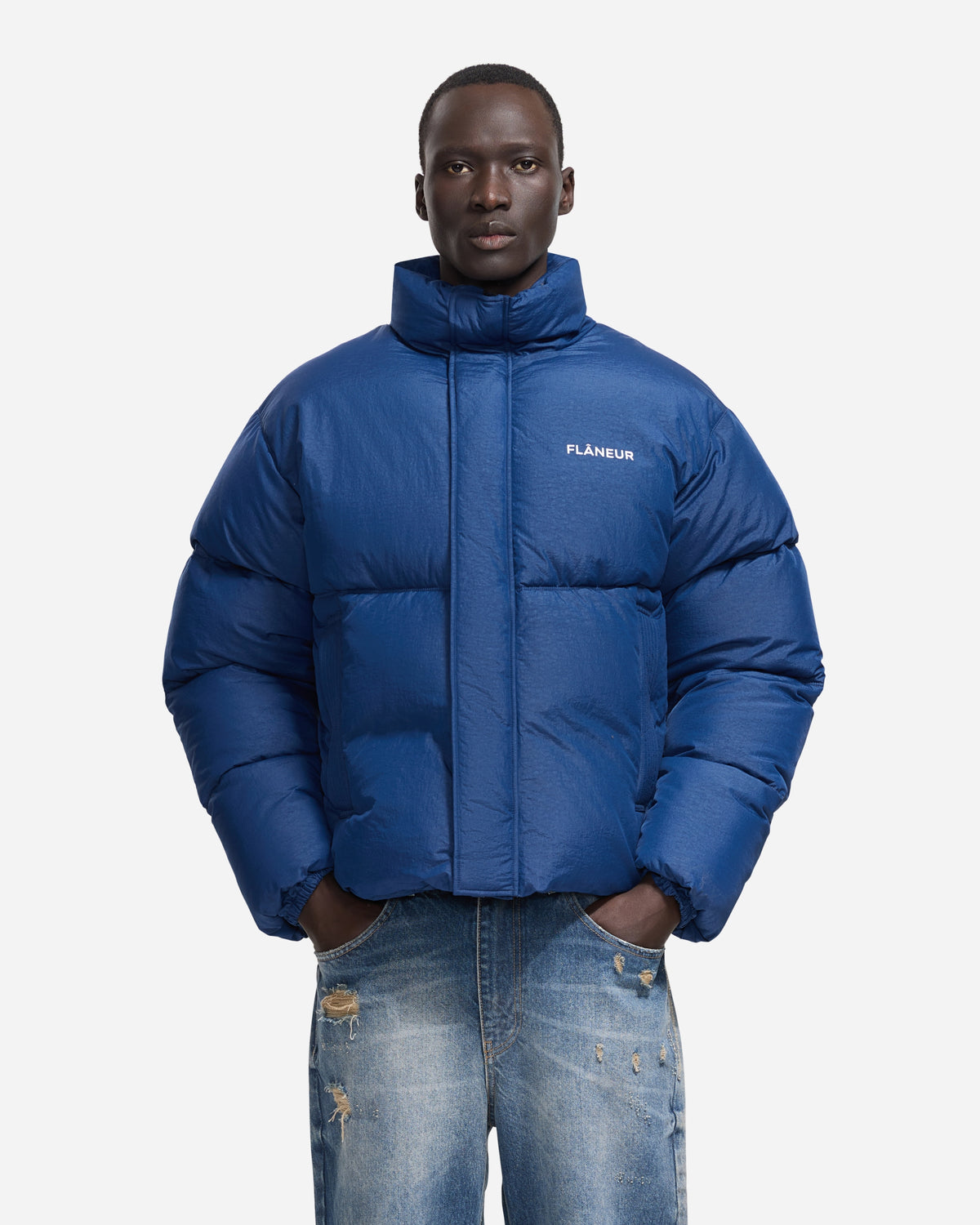 Logo Puffer Jacket | Blue