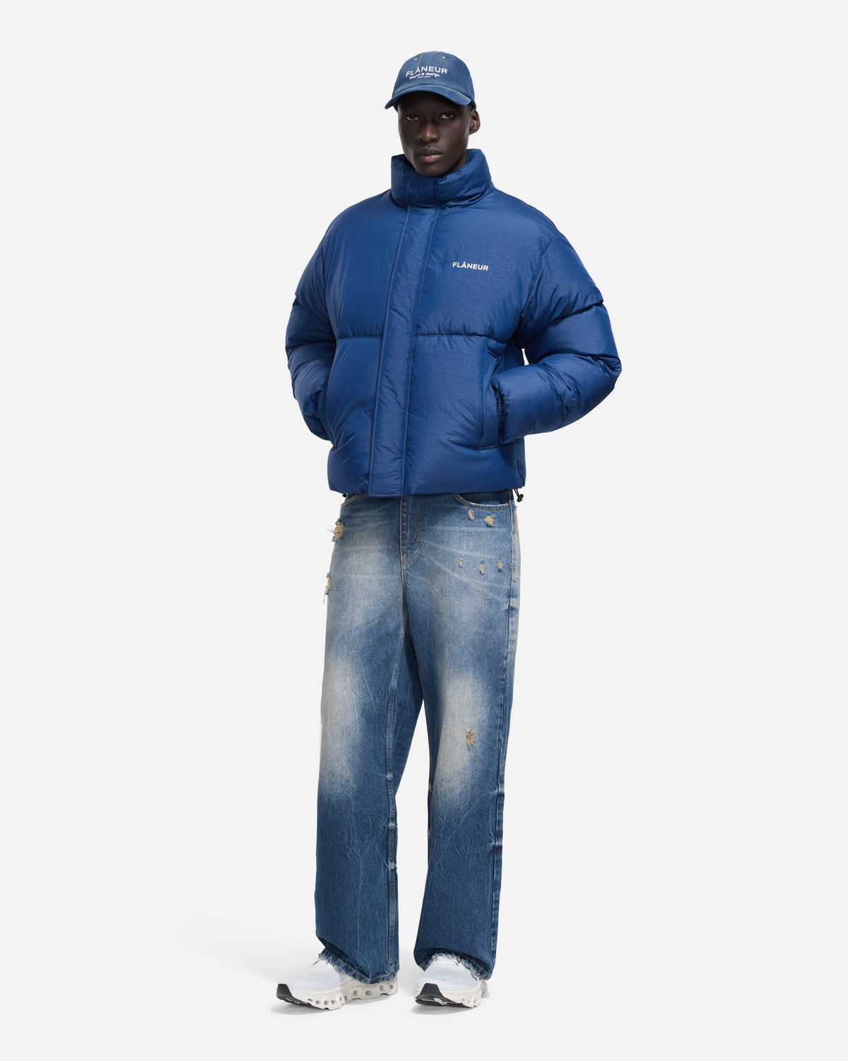 Logo Puffer Jacket | Blue