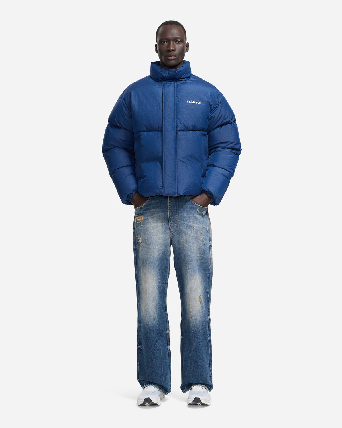 Logo Puffer Jacket | Blue