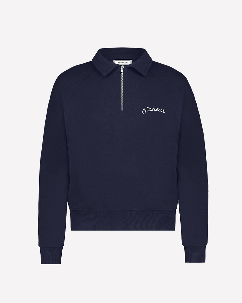 Signature Raglan Half Zip | Navy