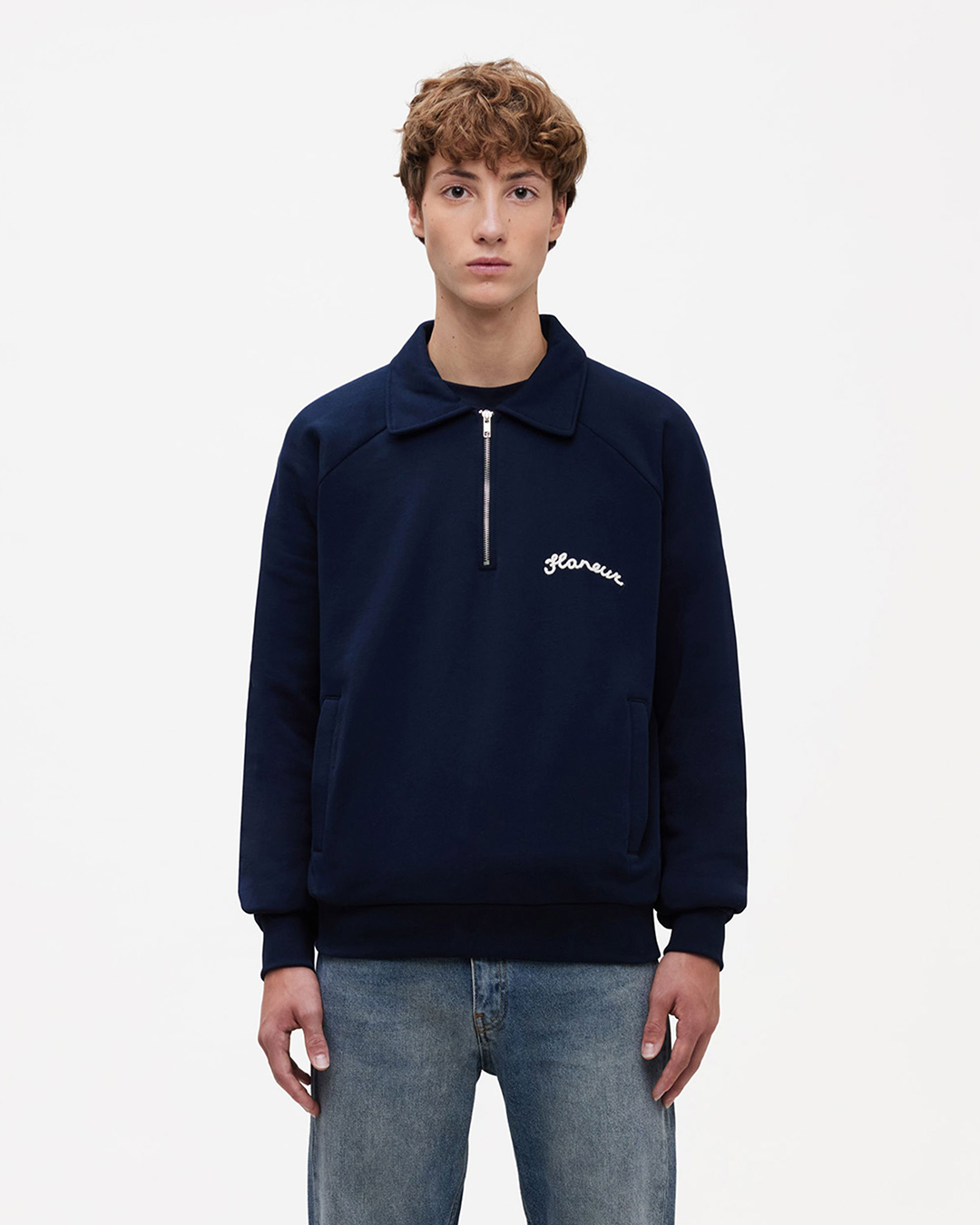 Signature Raglan Half Zip | Navy