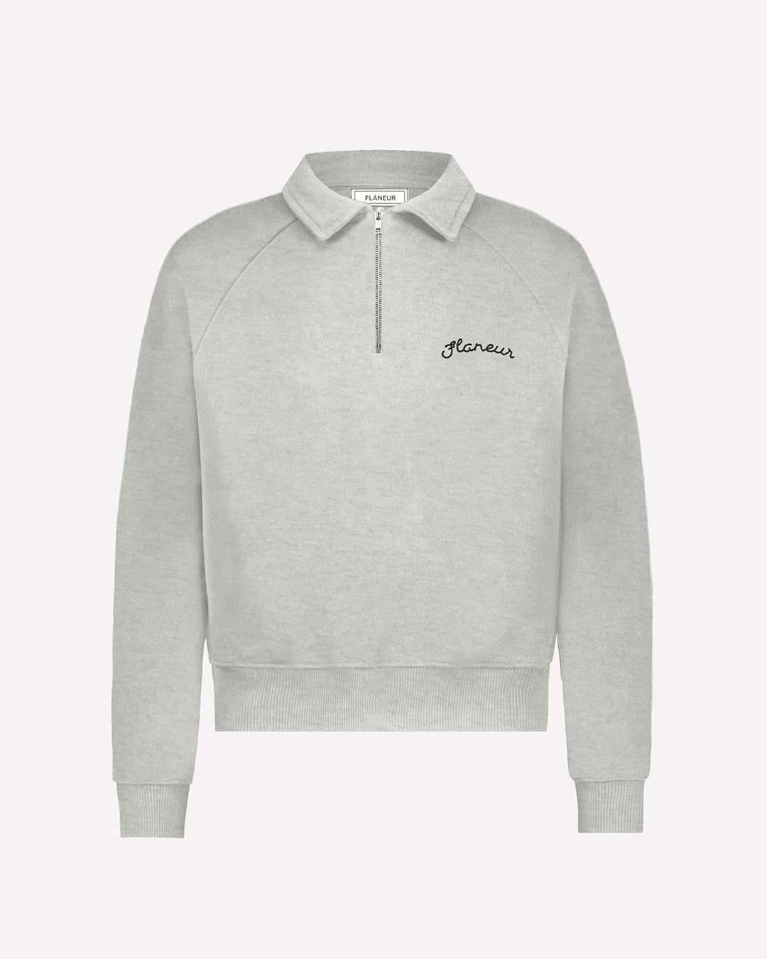 Signature Raglan Half Zip | Heather Cool Grey