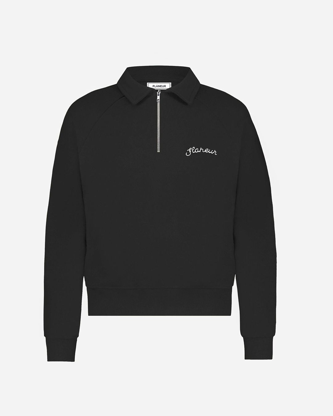 Signature Raglan Half Zip | Zwart