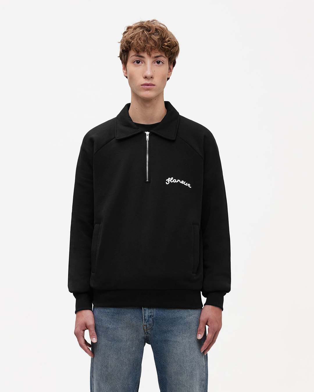 Signature Raglan Half Zip | Black