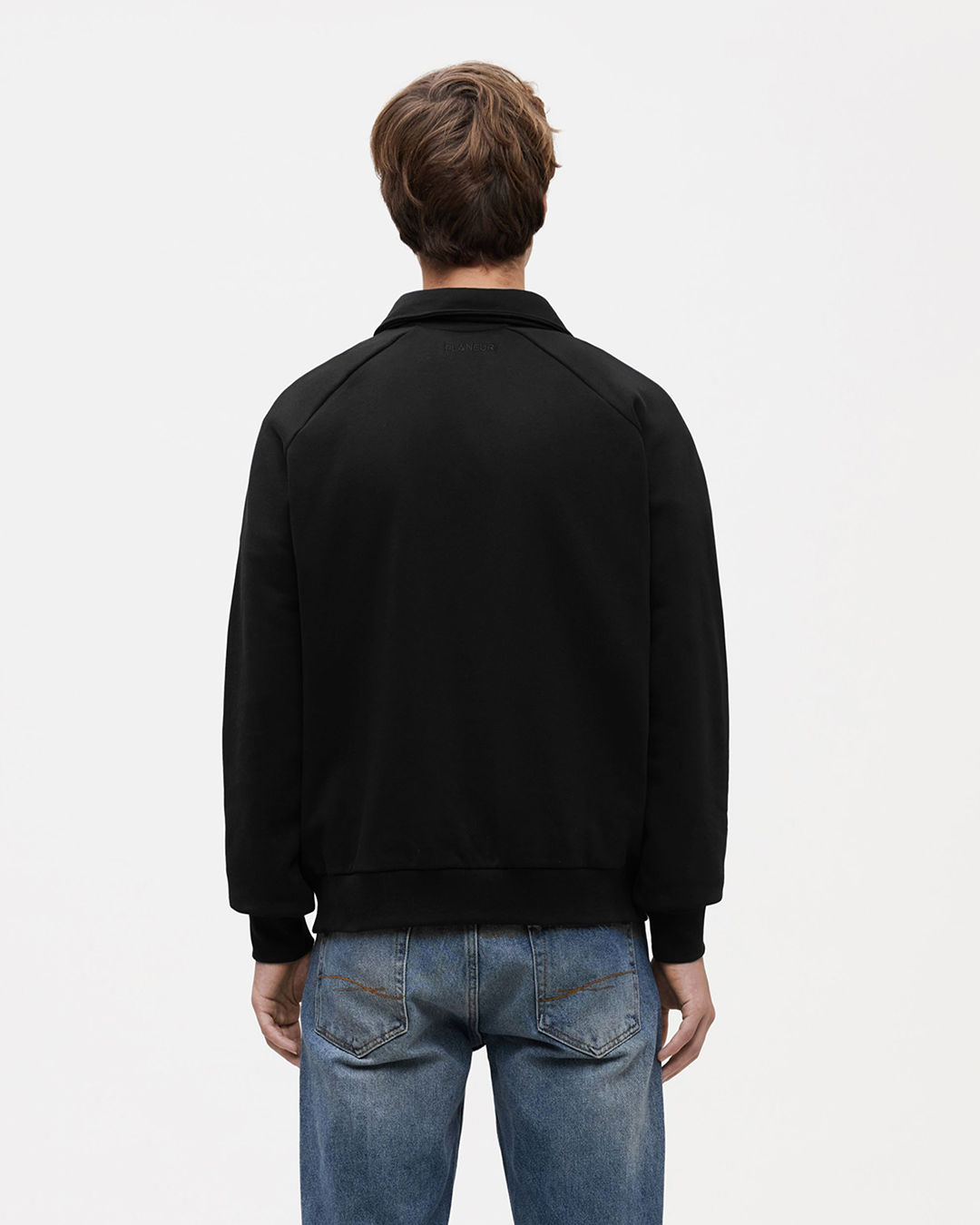 Signature Raglan Half Zip | Zwart