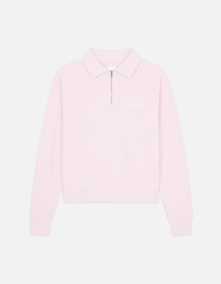 Signature Raglan Half Zip | Pink