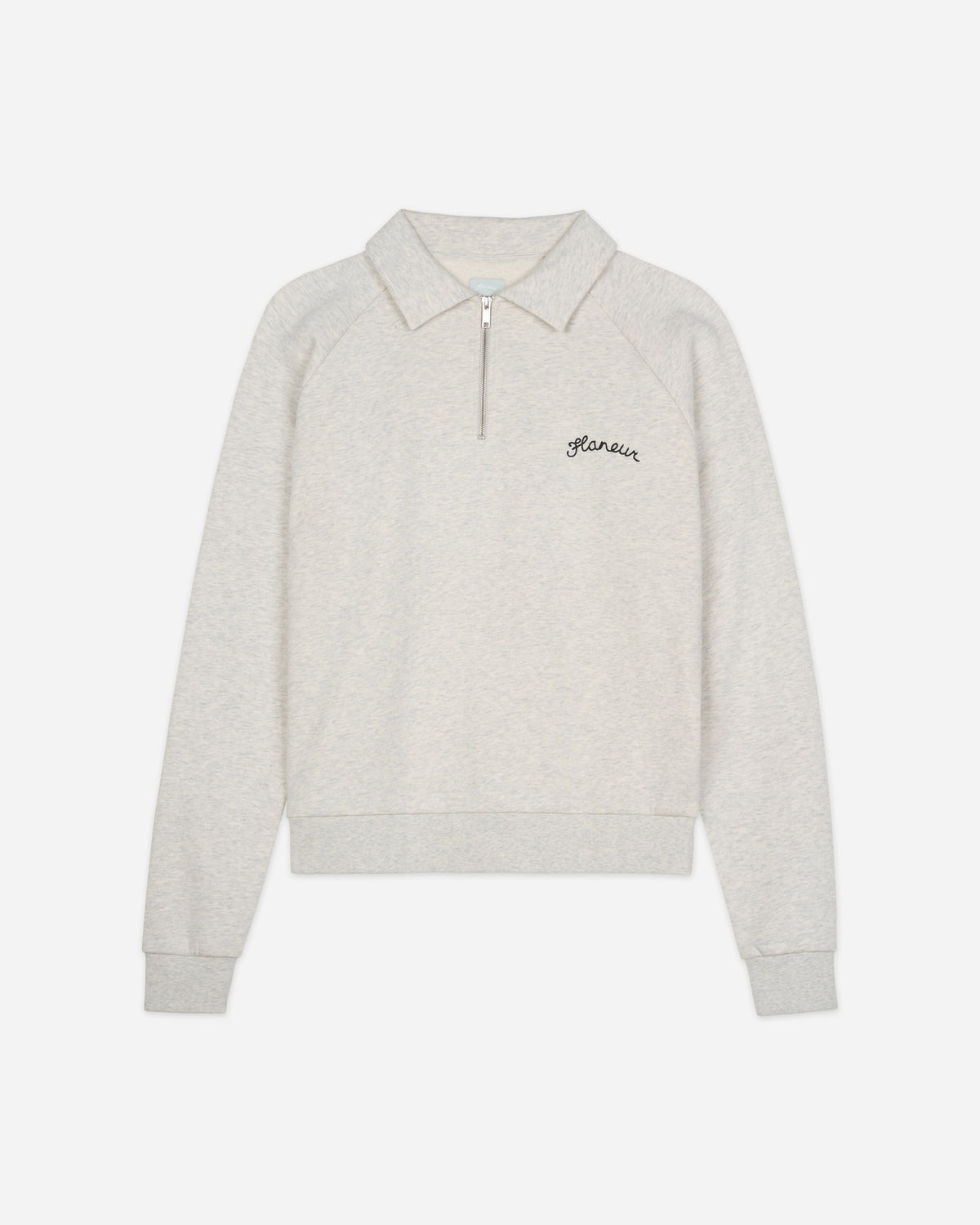 Signature Raglan Half Zip | Light Heather Grey