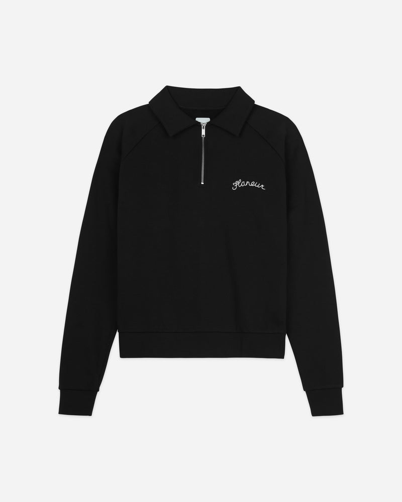 Signature Raglan Half Zip | Black