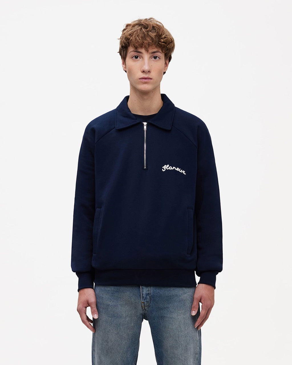 Signature Raglan Half-Zip | Navy