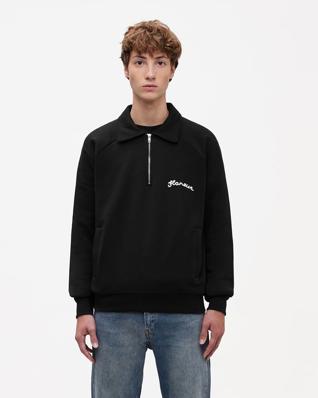 Signature Raglan Half-Zip | Black
