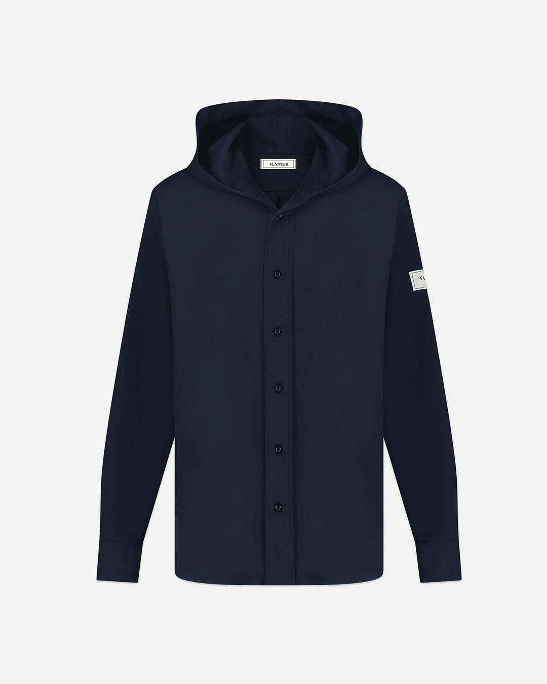 Atelier Hooded Shirt | Navy