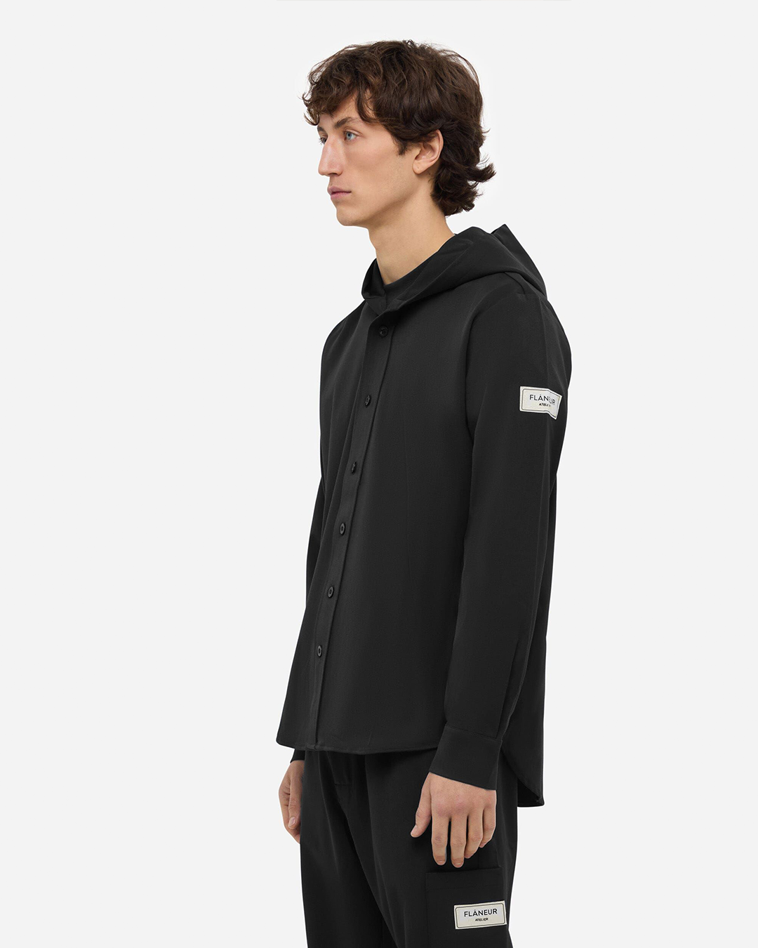 Atelier Hooded Shirt | Black