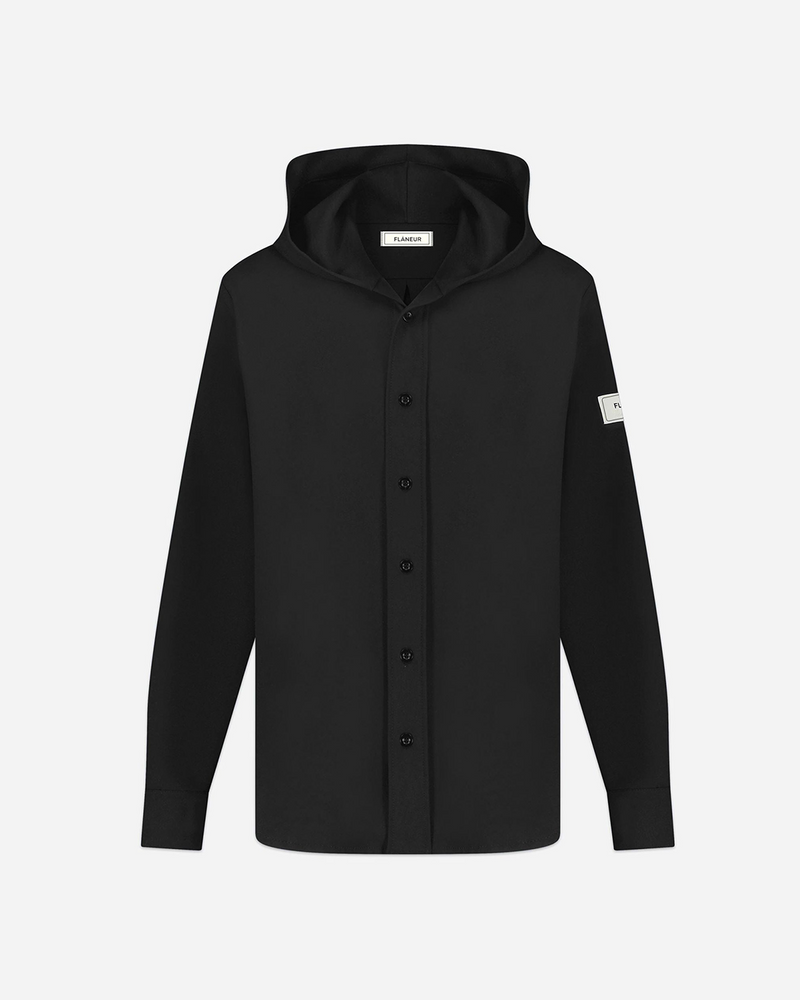 Atelier Hooded Shirt | Black