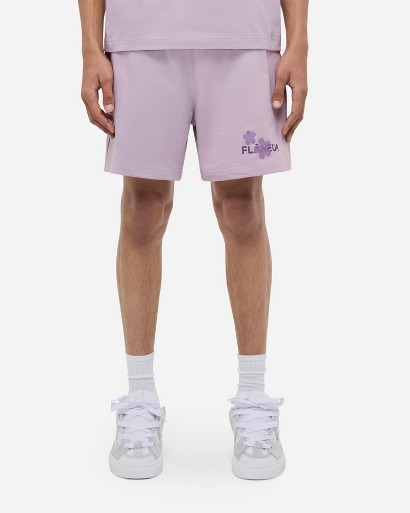 Organic Flower Shorts | Soft Purple