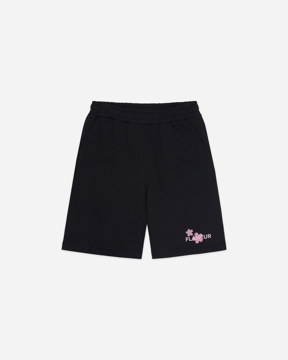Organic Flower Shorts | Black/Pink