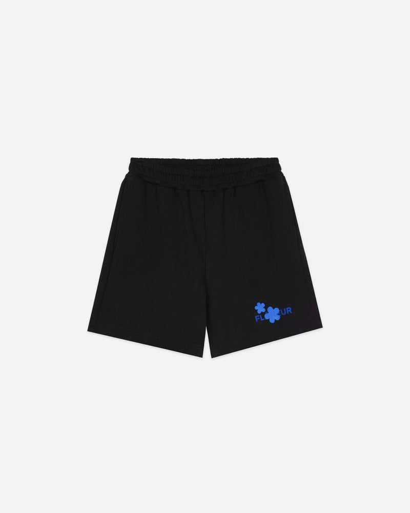 Organic Flower Shorts | Black/Blue