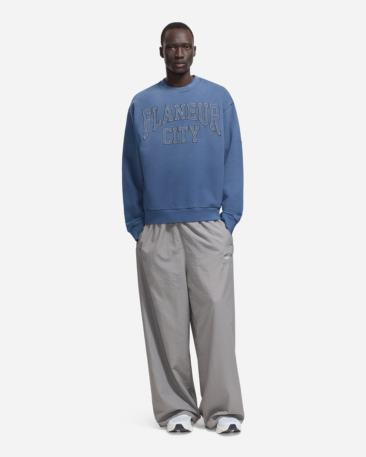 Flaneur City Sweater | Washed Blue