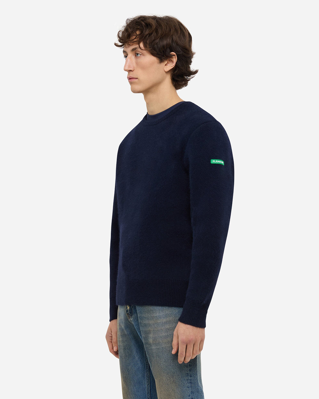 Badge Knit Sweater | Navy
