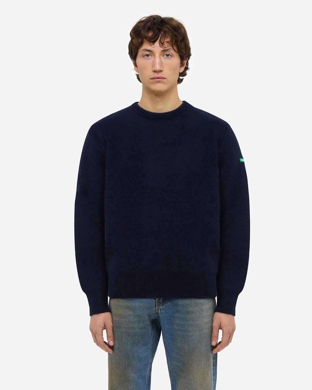 Badge Knit Sweater | Navy